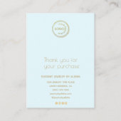 イヤリングディスプレイあなたのロゴを追加ライトブルー 名刺 (裏面)