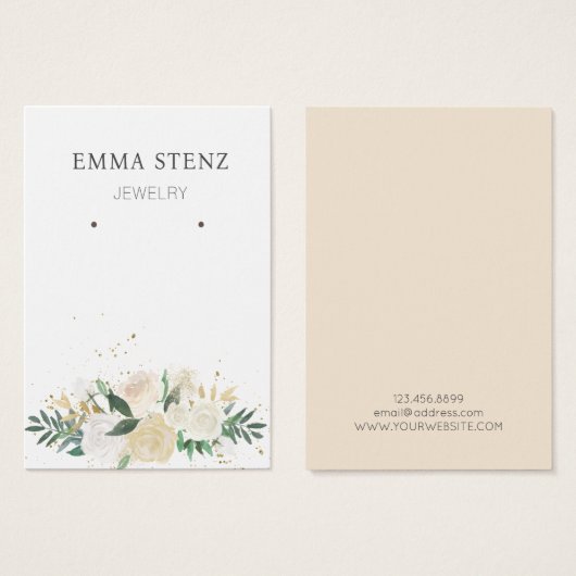 イヤリングディスプレイカエレガントード・パステルフローラ (正面&裏面)