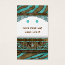 イヤリングディスプレイカードかわいいゼブラスターウェスタン