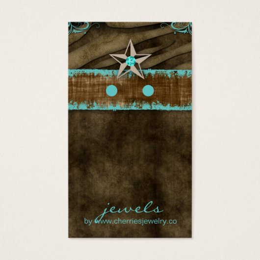 イヤリングディスプレイカードかわいいゼブラスタージュエリー3 (正面)