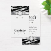 イヤリングディスプレイカードかわいいゼブラスパークルジュエリー (デスク)