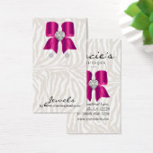 イヤリングディスプレイカードかわいいゼブラボウジュエリーピンク (デスク)