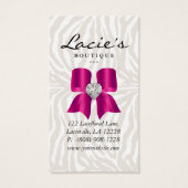 イヤリングディスプレイカードかわいいゼブラボウジュエリーピンク (裏面)