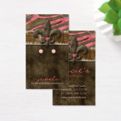 イヤリングディスプレイカードかわいいゼブラ(紋章の)フラ・ダ・リ (デスク)