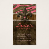 イヤリングディスプレイカードかわいいゼブラ(紋章の)フラ・ダ・リ (裏面)