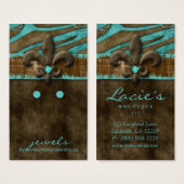 イヤリングディスプレイカードかわいいゼブラ（紋章の）フラ・ダ・リ (正面&裏面)