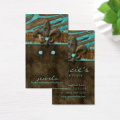 イヤリングディスプレイカードかわいいゼブラ（紋章の）フラ・ダ・リ (デスク)