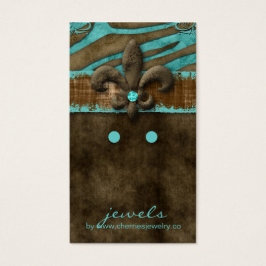 イヤリングディスプレイカードかわいいゼブラ(紋章の)フラ・ダ・リ