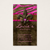 イヤリングディスプレイカードかわいいゼブラ（紋章の）フラ・ダ・リ (裏面)