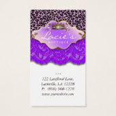 イヤリングディスプレイカードかわいいヒョウのクラウンジュエリー (裏面)