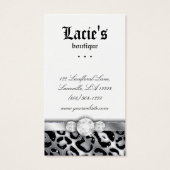 イヤリングディスプレイカードかわいいヒョウのスパークルジュエリー (裏面)