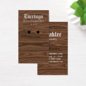 イヤリングディスプレイカードオークウッドジュエリー (デスク)