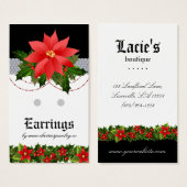 イヤリングディスプレイカードクリスマス名刺B (正面&裏面)