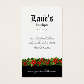 イヤリングディスプレイカードクリスマス名刺B (裏面)