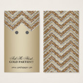 イヤリングディスプレイカードシェブロンジュエリー金ゴールド (正面&裏面)