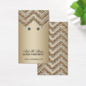 イヤリングディスプレイカードシェブロンジュエリー金ゴールド (デスク)