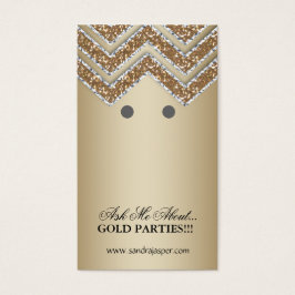 イヤリングディスプレイカードシェブロンジュエリー金ゴールド