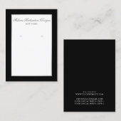 イヤリングディスプレイカードシルバーと黒 名刺 (正面/裏面)