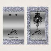 イヤリングディスプレイカードジュエリーゼブラシャンデリア (正面&裏面)