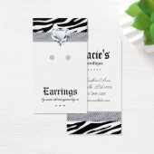 イヤリングディスプレイカードゼブラハートジュエリー (デスク)