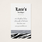 イヤリングディスプレイカードゼブラハートジュエリー (裏面)