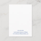 イヤリングディスプレイカードモダンブルーウォーター色フローラ 名刺 (裏面)