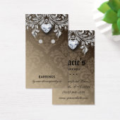 イヤリングディスプレイカードヴィンテージダマスクジュエリー (デスク)