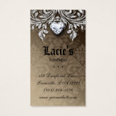 イヤリングディスプレイカードヴィンテージダマスクジュエリー (裏面)