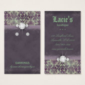 イヤリングディスプレイカードヴィンテージダマスクジュエリーGP (正面&裏面)