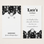 イヤリングディスプレイカードヴィンテージレースジュエリー (正面&裏面)