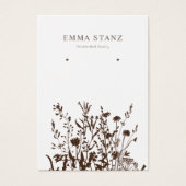 イヤリングディスプレイカード自然・フローラソーシャルメディア (正面)