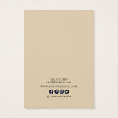 イヤリングディスプレイカード自然・フローラベージュ金ゴールド (裏面)