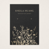 イヤリングディスプレイカード自然・フローラベージュ金ゴールド (正面)