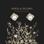 イヤリングディスプレイカード自然・フローラベージュ金ゴールド