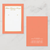 イヤリングディスプレイカード金ゴールドとサンゴ 名刺 (正面/裏面)