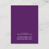 イヤリングディスプレイカード金ゴールドと紫 名刺 (裏面)