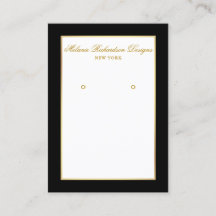 イヤリングディスプレイカード金ゴールドと黒