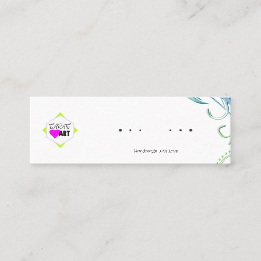 イヤリングディスプレイカード スキニー名刺 (正面)