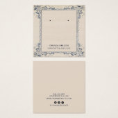 イヤリングディスプレイカード・ヴィンテージフローラソーシャルメディア (正面&裏面)