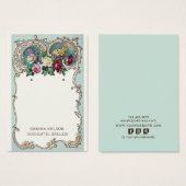 イヤリングディスプレイカード・ヴィンテージフローラソーシャルメディア (正面&裏面)