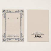 イヤリングディスプレイカード・ヴィンテージフローラソーシャルメディア (正面&裏面)