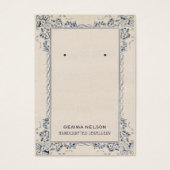 イヤリングディスプレイカード・ヴィンテージフローラソーシャルメディア (正面)