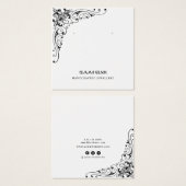 イヤリングディスプレイカード・ヴィンテージ旋回ソーシャルメディア (正面&裏面)