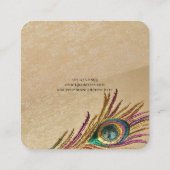 イヤリングディスプレイカード・刺繍ピーコックフェザー スクエア名刺 (裏面)