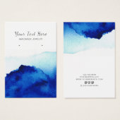 イヤリングディスプレイカード・水彩インディゴブルー (正面&裏面)