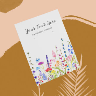 イヤリングディスプレイカード・水彩野花