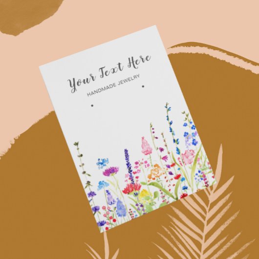 イヤリングディスプレイカード・水彩野花