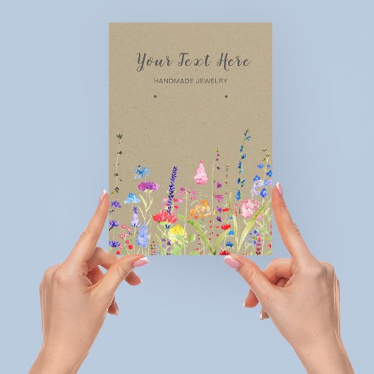 イヤリングディスプレイカード・水彩野花