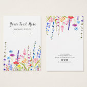 イヤリングディスプレイカード・水彩野花 (正面&裏面)