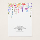 イヤリングディスプレイカード・水彩野花 (裏面)